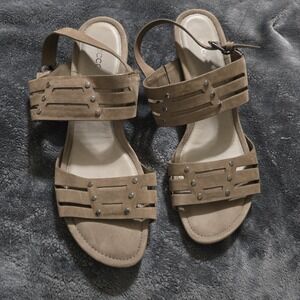 Ecco Touch 45 Sandals Shoes Womens Size 9-9.5 US 40 EU Brown Leather Strappy